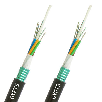 Aerial Overhead GYFTS Fiber Optical Cable 4km/drum G652d Manufacturer Supplier 24 Core Single Mode Fibre Optic Cable