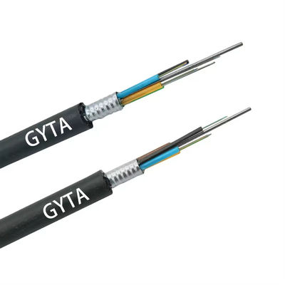 Outdoor Duct G652D G657A Single Mode GYTA 24 48core Stranded Loose Tube Armored Fiber Optic Cable