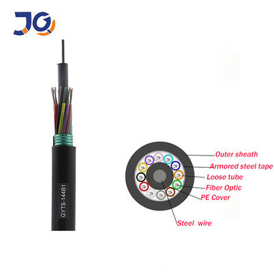 Anti-Rodent Fiber Optic Cable 48 96 144 Core Fiber Optic GYTS Armored Optical Fiber Cable
