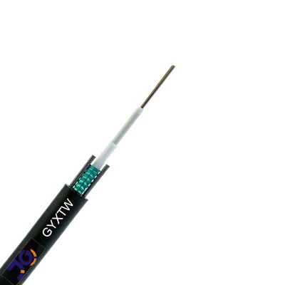 Black GYXTW 12 Cores G652 Aerial Fiber Optic Cable