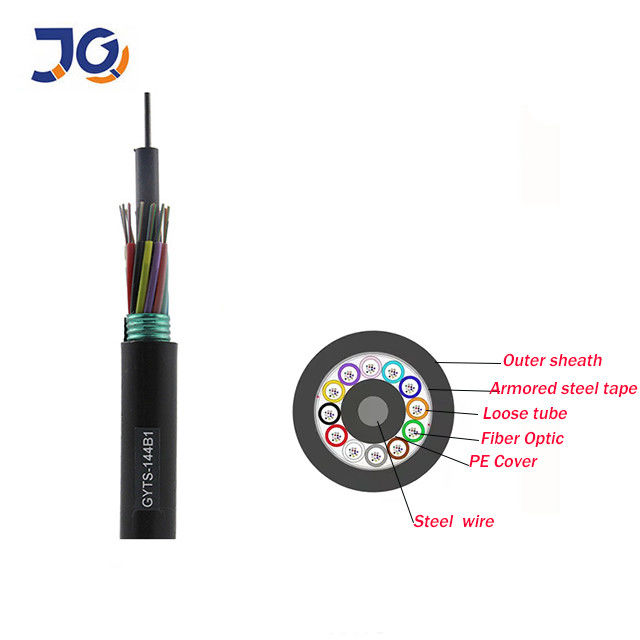 Anti-Rodent Fiber Optic Cable 48 96 144 Core Fiber Optic GYTS Armored Optical Fiber Cable