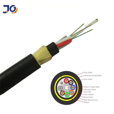 স্প্যান 100/200/400m ADSS 12/24/48/96 Cores G652D আউটডোর অ্যান্টেনা স্ব-সমর্থন ADSS ফাইবার অপটিক কেবল