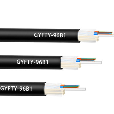 OEM এয়ার ডক্ট ফাইবার অপটিক ক্যাবল GYFTY G652D 12 48 কোর FRP শক্তি সদস্য