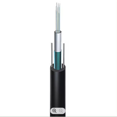 GYXTW সাঁজোয়া ফাইবার অপটিক কেবল সিঙ্গেল মোড G652D দুটি ইস্পাত তারের শক্তি