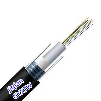 4 6 8 12 24 কোর GYXTW একক মোড আউটডোর ফাইবার অপটিক ক্যাবল ইস্পাত টেপ বর্মযুক্ত সমান্তরাল ইস্পাত তার