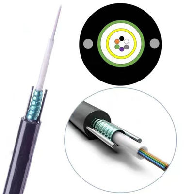 GYXTW সাঁজোয়া ফাইবার অপটিক কেবল সিঙ্গেল মোড G652D দুটি ইস্পাত তারের শক্তি