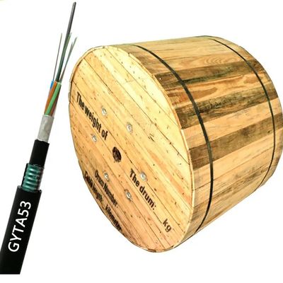 ভূগর্ভস্থ সরাসরি কবর FRP শক্তি সদস্য ডাবল বর্মযুক্ত ফাইবার অপটিক ক্যাবল GYFTA53