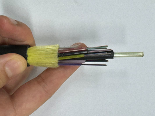 2 24 32 48 72 96 144 কোর একক / ডাবল শেল ADSS আউটডোর ওভারহেড বায়ু স্প্যামের জন্য ফাইবার অপটিক্যাল ক্যাবল 150 100 200m