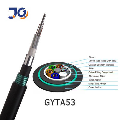 ভূগর্ভস্থ GYTA GYTA53 ফাইবার অপটিক ক্যাবল 24 48 96 144 কোর G652D এসএম সাঁজোয়া ক্যাবল ফাইবার অপটিক
