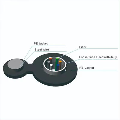 GYXTC8Y GYTC8Y আউটডোর এয়ারেরেল স্বয়ংসমর্থন চিত্র 8 অ-সজ্জিত ফাইবার অপটিক ক্যাবল