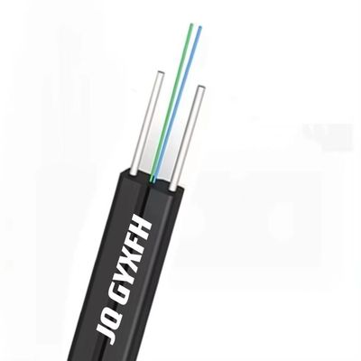 FTTH ইনডোর ড্রপ ফাইবার অপটিক ক্যাবল 1 2 4 কোর G652D LSZH GJXFH বাঁক অসংবেদনশীল ফাইবার অপটিক ক্যাবল