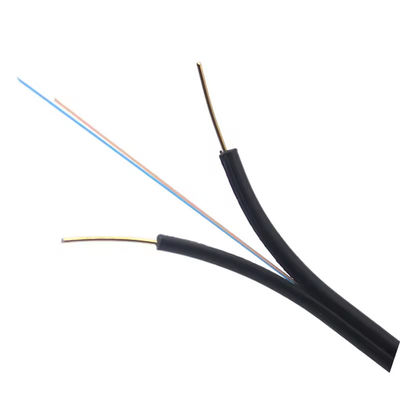 FTTH ইনডোর ড্রপ ফাইবার অপটিক ক্যাবল 1 2 4 কোর G652D LSZH GJXFH বাঁক অসংবেদনশীল ফাইবার অপটিক ক্যাবল
