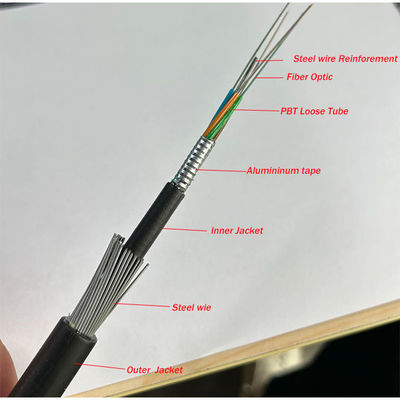 ২৪ কোর GYTA33 GYFTY33 আন্ডারওয়াটার আর্মার্ড লুজ টিউব ফাইবার অপটিক কেবল