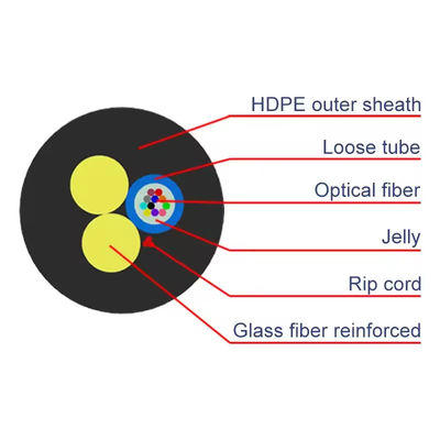 এএসইউ ফাইবার অপটিক ক্যাবল এএসইউ স্প্যান 80 মি 100 মি 200 মি 4 6 8 কোর 12 হিলস ফাইবার ক্যাবল জি 652 ক্যাবল
