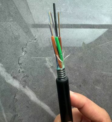 PSP নমনীয়তা 24Cores আউটডোর GYTS G652D বায়ু জন্য ফাইবার অপটিক ক্যাবল