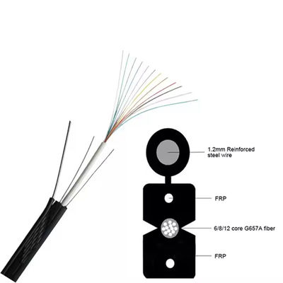 GJYXCH ফাইবার অপটিক ড্রপ ক্যাবল 1-4 কোর FTTH G652D সিম্প্লেক্স ইনডোর 1 কিমি 2 কিমি