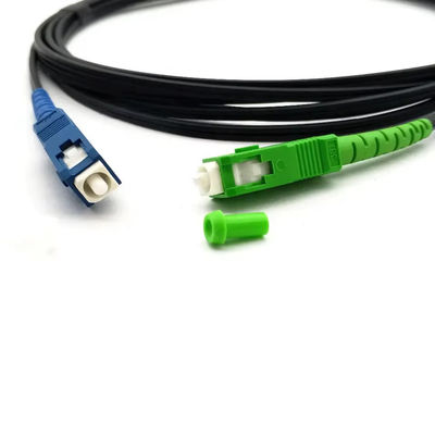 FTTH ইনডোর/আউটডোর ফাইবার অপটিক ড্রপ ক্যাবল প্যাচ কর্ড SC/LC/ST-UPC/APC সংযোগকারী