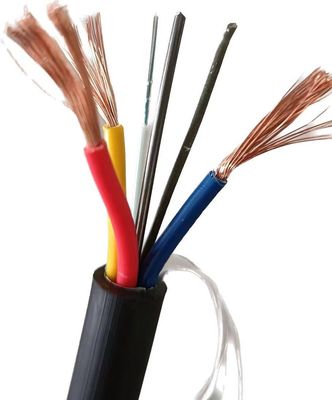 G652D 6 8 Core Photoelectric Hybrid Fiber Optic Cable With 2 Copper Power Wires OPLC