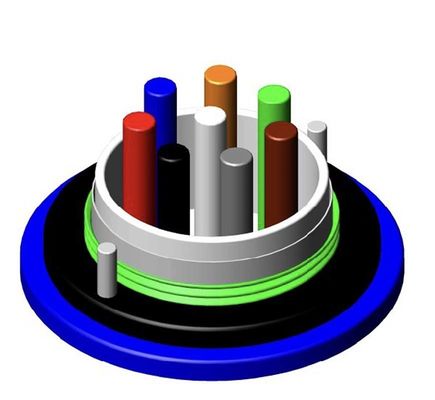 অগ্নি প্রতিরোধী সাঁজোয়া ফাইবার অপটিক কেবল MGTSV MGXTSV মাইনিং গ্রেড শিখা প্রতিরোধক যোগাযোগ তার