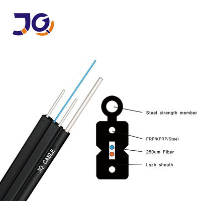 ফাইবার অপটিক ড্রপ ক্যাবল ইনডোর আউটডোর FTTH GJYXFCH GJXFH 1 2 4 কোর LSZH
