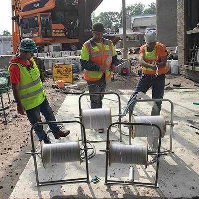 ভাঁজযোগ্য অপটিক্যাল ফাইবার কেবল প্যাচ কর্ড ড্রপ র‍্যাক কেবল স্থাপন সরঞ্জাম মনিটরিং নির্মাণের জন্য তারের রিল তারের গাইডিং র‍্যাক