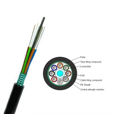 জিওয়াইটিএস আর্মার্ড ফাইবার অপটিক ক্যাবল ২৮৮ কোর সিঙ্গল মোড আউটডোর আন্ডারগ্রাউন্ড ডাইরেক্ট কবর অপটিক্যাল ক্যাবল স্টিল টেপ শক্তিশালী