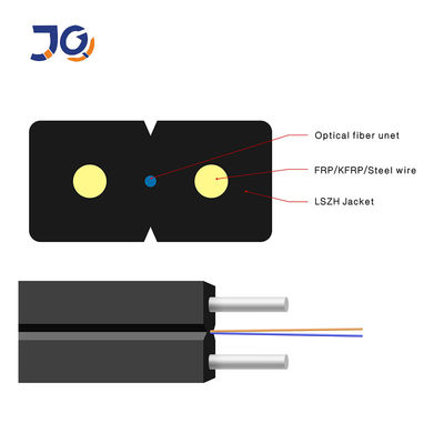 এলএসজেডএইচ জ্যাকেট 2 কিমি / ড্রাম এফটিটিএইচ ফাইবার অপটিক ড্রপ কেবল প্রস্তুতকারক