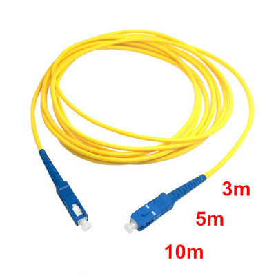 SC APC থেকে SC UPC ফাইবার অপটিক প্যাচ কর্ড 3mm LSZH সিঙ্গেল মোড অপটিক্যাল কেবল 1m 2m 3m FTTH জাম্পার