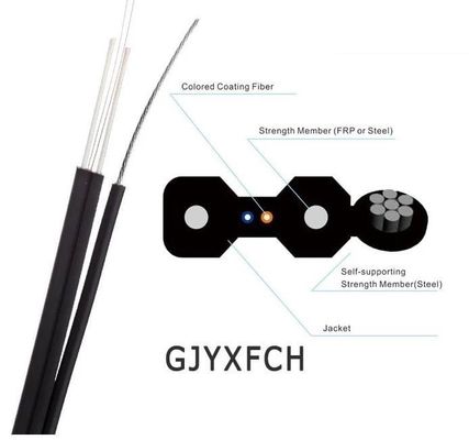 2 কোর এফটিটিএইচ ফাইবার অপটিক ড্রপ কেবল