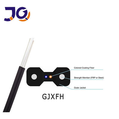 1/2/4 কোর ইনডোর ফাইবার অপটিক ড্রপ ক্যাবল GJXH-2B6 FTTH g657A2 LSZH জ্যাকেট