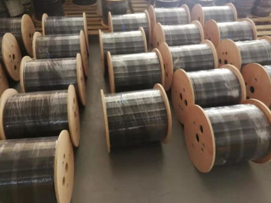 স্ব স্ব সমর্থনকারী ইস্পাত ওয়্যার 1.0 মিমি 2 ফাইবার সহ জি 657 এ 1 ফ্ল্যাট ড্রপ কেবল