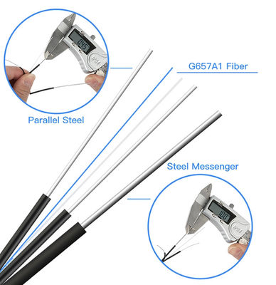 কালো Gjyxfch ড্রপ তারের কেবল 2F G657A1 ফাইবার এফআরপি শক্তি