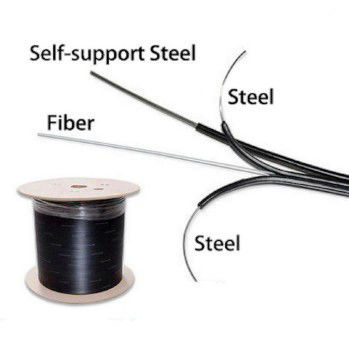 G652D G657A LSZH FTTH ফাইবার অপটিক ড্রপ কেবল 1 2 4 কোর