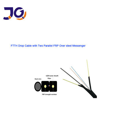 FTTH ফাইবার ড্রপ কেবল G657A2 ড্রপ কেবল ডি ফাইব্রা OFC 1/2/4 থ্রেড