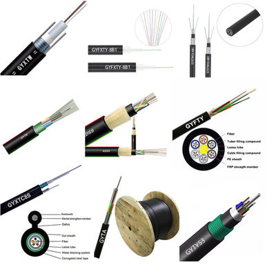 12 কোর GYTC8S ফাইবার চিত্র 8 কেবল ওভারহেড অ্যাপ্লিকেশন স্টিল আর্মার্ড