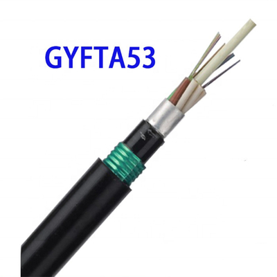 একক মোড G652D 24 48 কোর অপটিকাল সরাসরি কবর ফাইবার অপটিক ক্যাবল GYTA53