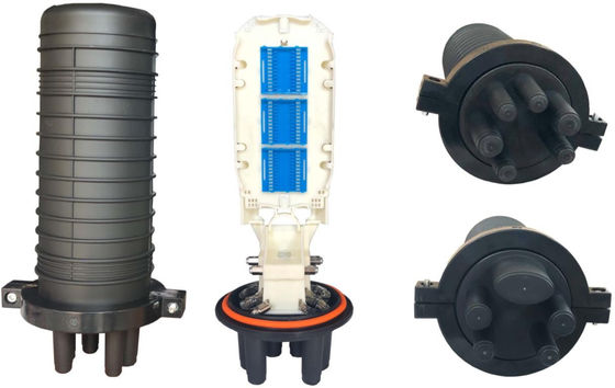 উল্লম্ব 1 ইন 4 আউট অপটিক্যাল স্প্লাইস ডোম ক্লোজার যান্ত্রিক সিলিং কেবল স্প্লাইস বক্স ফাইবার অপটিক ক্লোজার