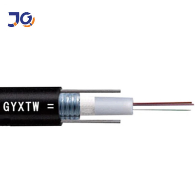 বহিরঙ্গন একক মোড G652D 4 6 8 12 16 24 কোর সাঁজোয়া ফাইবার অপটিক্যাল তারের সাথে ইস্পাত তারের ফাইবার অপটিক gyxtw