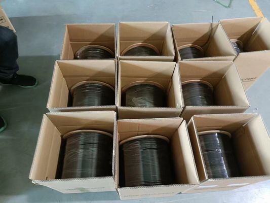 1 কিমি 2 কিমি 3 কিমি প্লাইউড ড্রাম FTTH ফাইবার অপটিক ড্রপ ক্যাবল 1 কোর একক মোড ইনডোর ফাইবার অপটিক ক্যাবল